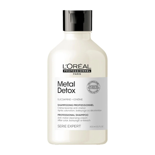L'Oréal Professionnel Serie Expert Metal Detox Shampoo 300ml for color-treated hair, anti-metal hair care shampoo.