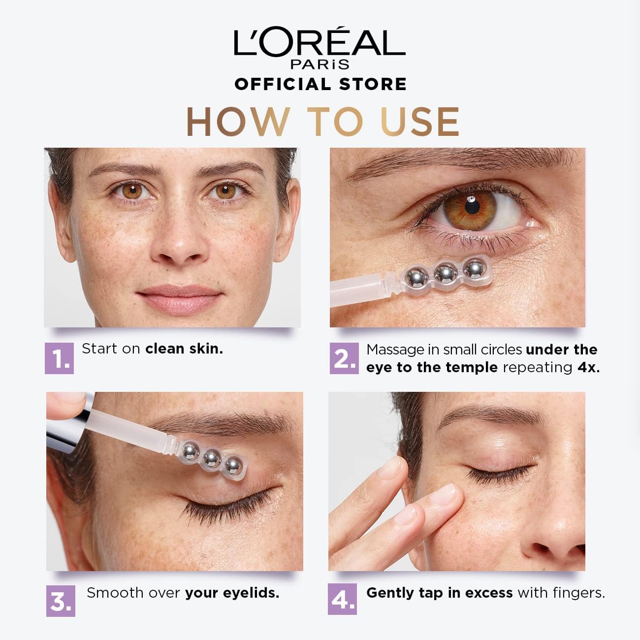 سيروم لوريال باريس هيالورون إكسبيرت للعين مع حمض الهيالورونيك بنسبة 2.5% والكافيين - 20 مل