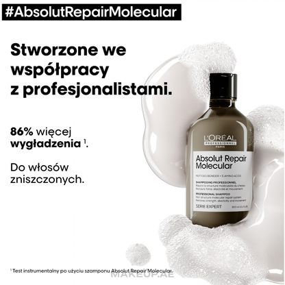 L'Oréal Professionnel Serie Expert Absolut Repair Molecular Shampoo 300ml | Repair Shampoo for Damaged Hair