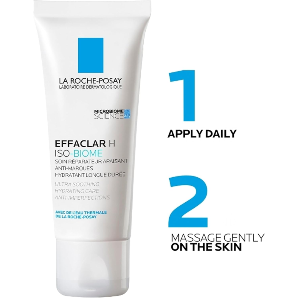 La Roche-Posay Effaclar H Iso-Biome Cream 40ml | Hydrating Moisturiser for Blemish-Prone Skin