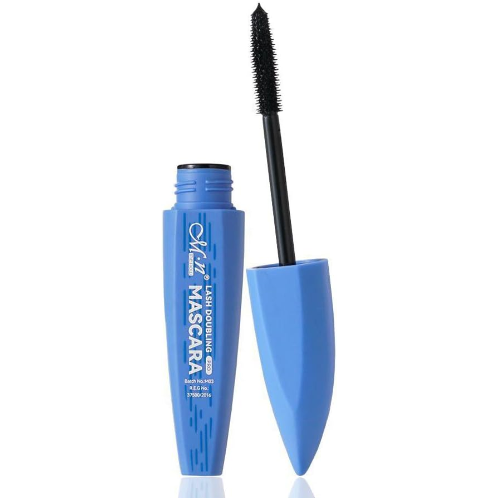 M.N New Lash Doubling Mascara Pro in 8.5ml tube, showcasing the sleek black mascara wand and packaging.