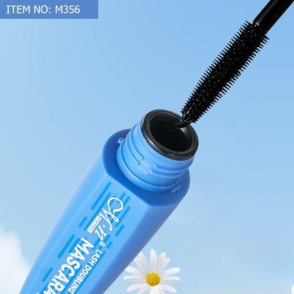 M.N New Lash Doubling Mascara Pro in 8.5ml with a sleek black tube and wand displaying thick, curled mascara on a clean background.