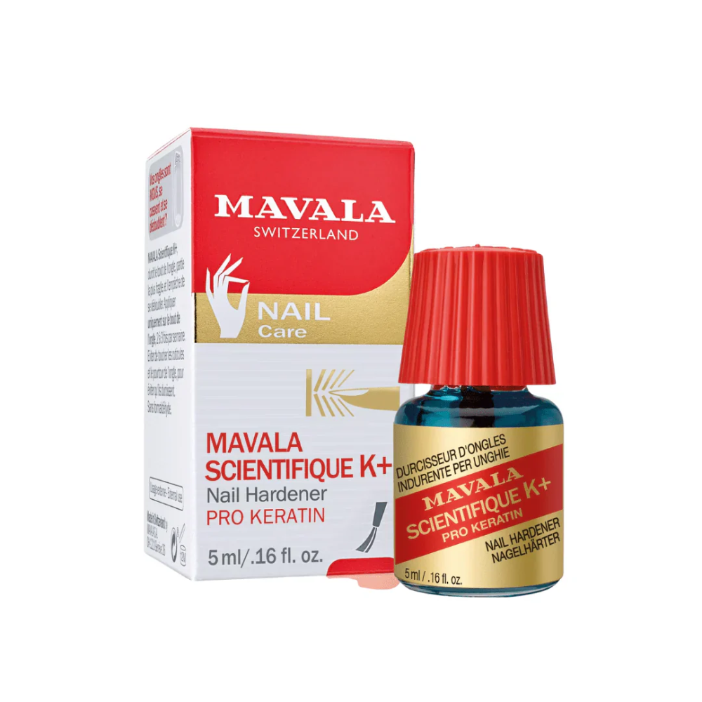 MAVALA Scientifique nail strengthening solution in 5 ml bottle, clear nail care treatment for stronger, healthier nails