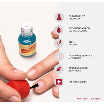 MAVALA Scientifique nail strengthening solution in a 5 ml bottle, designed to improve and reinforce weak, brittle nails.