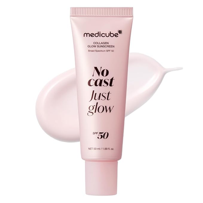 Medicube No Cast Just Glow Collagen Sunscreen SPF 50- 50ml | Hydrating Glow Sunscreen