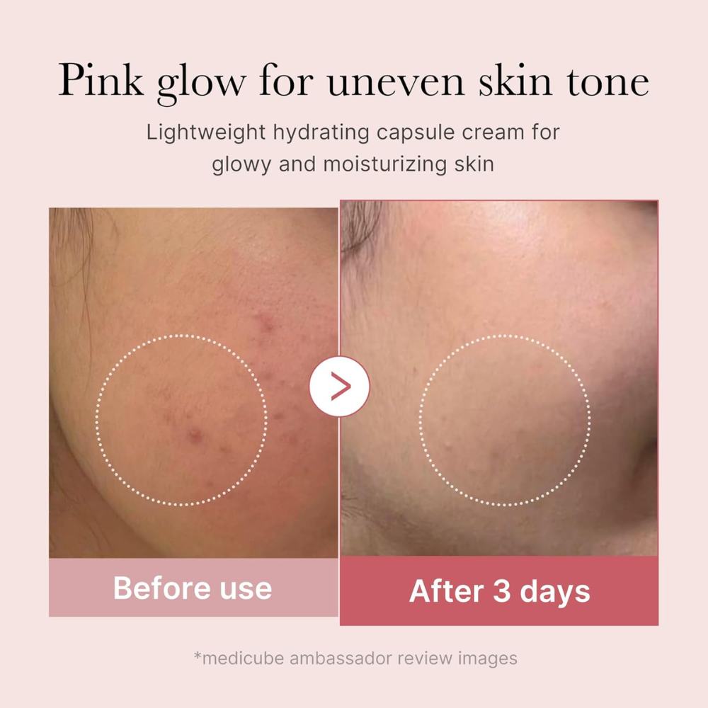 Medicube PDRN Pink Collagen Capsule Cream 55g | Firming & Brightening Moisturizer with PDRN and 5% Niacinamide