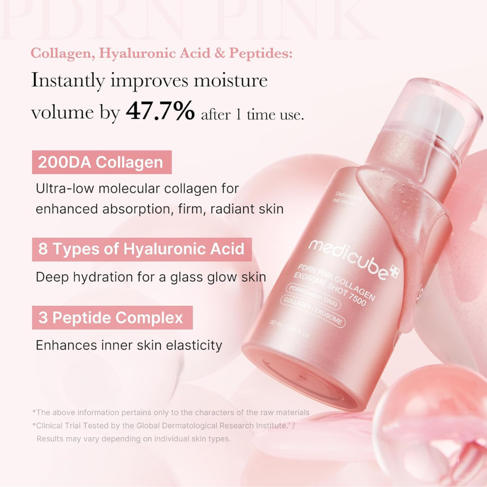 Medicube PDRN Pink Collagen Exosome Shot 7500 30ml | PDRN Facial Serum