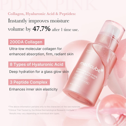Medicube PDRN Pink Collagen Exosome Shot 7500 30ml | PDRN Facial Serum