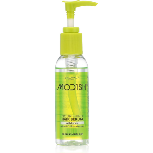 Modish nourishing hair serum with keratin in a 120 ml bottle, smooth and strengthen hair with this hair care product.