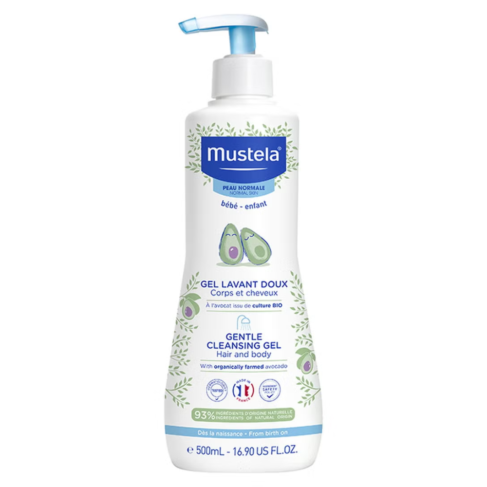 Mustela Gentle Cleansing Gel with Avocado 500ml | Baby Hair & Body Wash