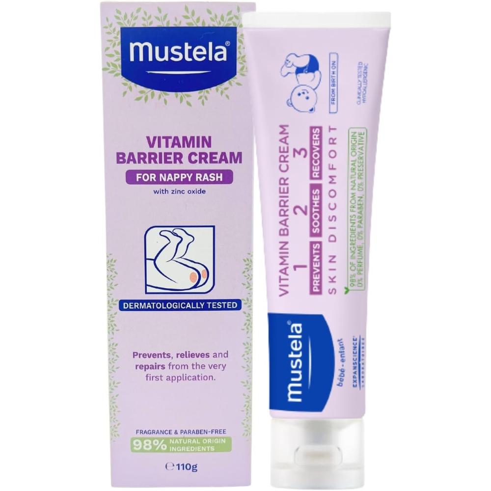 Mustela 1 2 3 Vitamin Barrier Cream 100ml | Baby Diaper Rash Cream