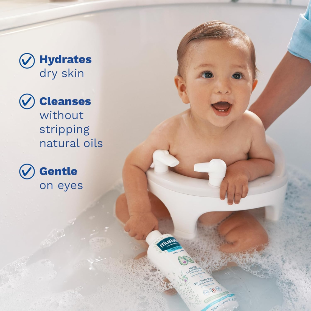Mustela Gentle Cleansing Gel with Avocado 500ml | Baby Hair & Body Wash