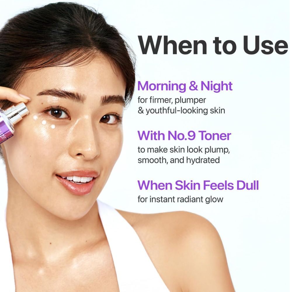 Numbuzin Nad Bio Lifting-Sil Essence 9+ facial care product in a 50ml bottle, featuring a sleek design and clear label.
