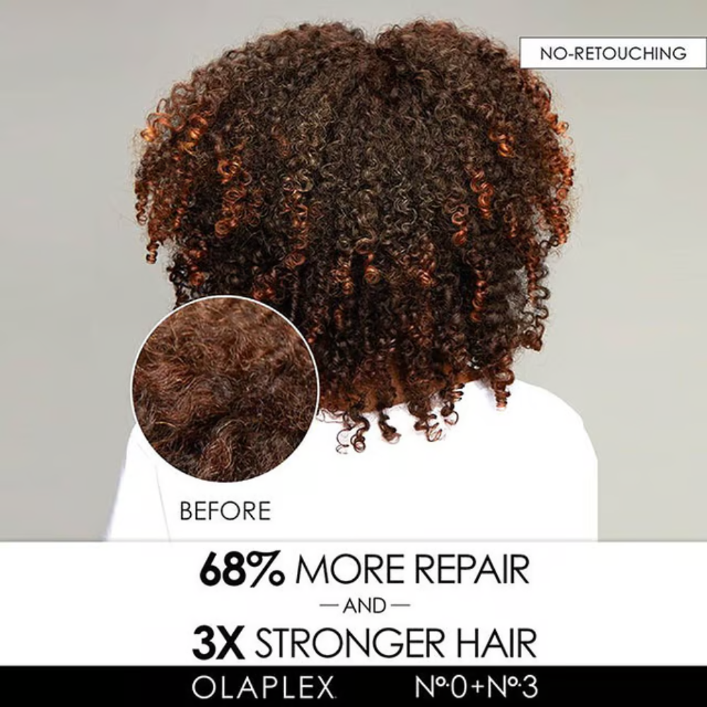 Olaplex No. 0 Intensive Bond Building Hair Treatment 155mL, sleek black bottle with product label for hair repair and strengthening