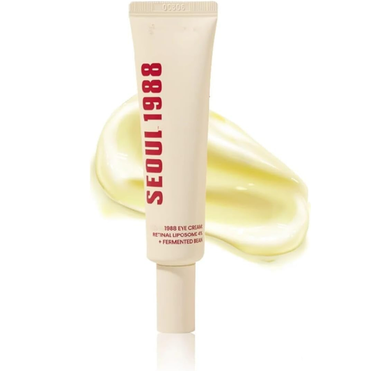 SEOUL 1988 Retinal Eye Cream with Retinal Liposome 4%, fermented bean, for wrinkle care, anti-aging, skin elasticity, and brightening.
