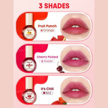 Sheglam For The Flush Lip and Cheek Tint in Its Chili, a makeup product with vibrant red-orange shade for lips and cheeks.
