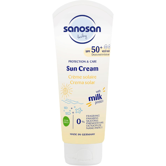 سانوسان كريم الوجه الواقي من الشمس للأطفال SPF 50+ | حماية عالية جدًا من الأشعة فوق البنفسجية الطويلة (A) والمتوسطة (B) لبشرة الأطفال الحساسة