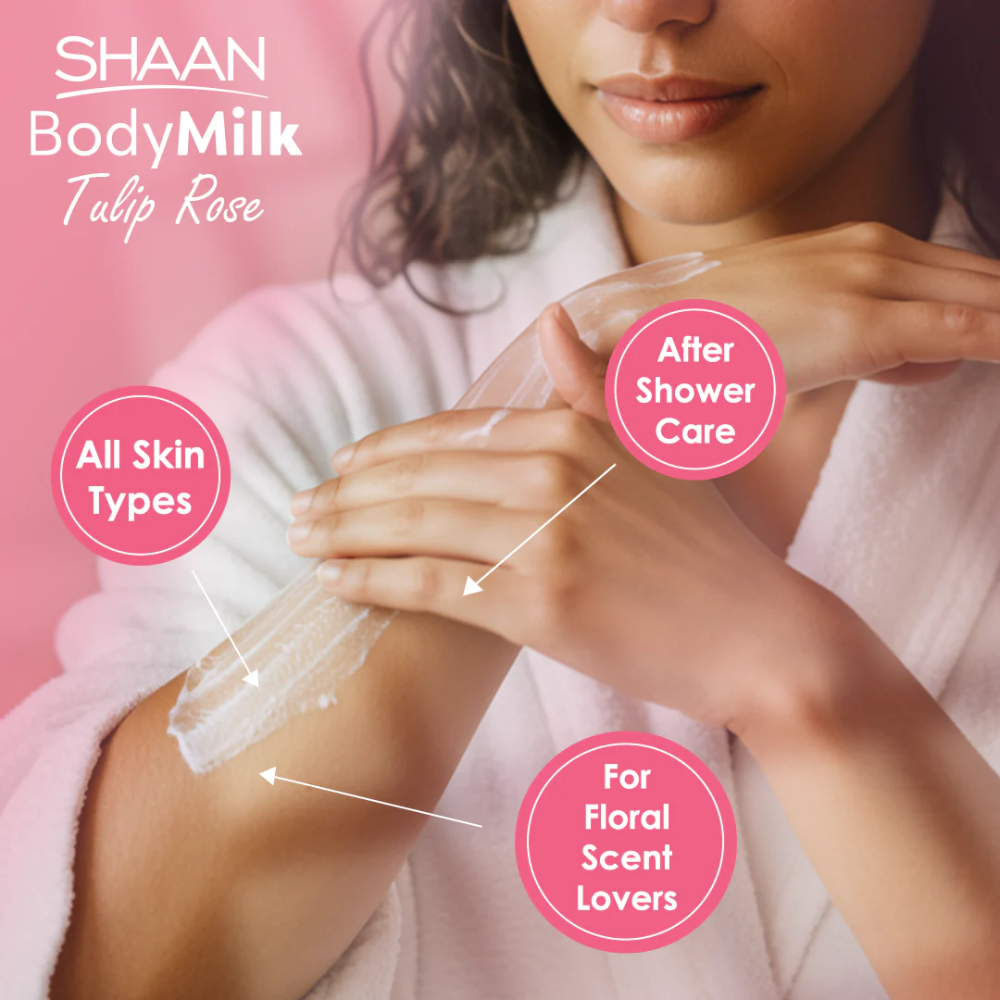 Shaan Body Milk Tulip Rose 300ml - belamoon