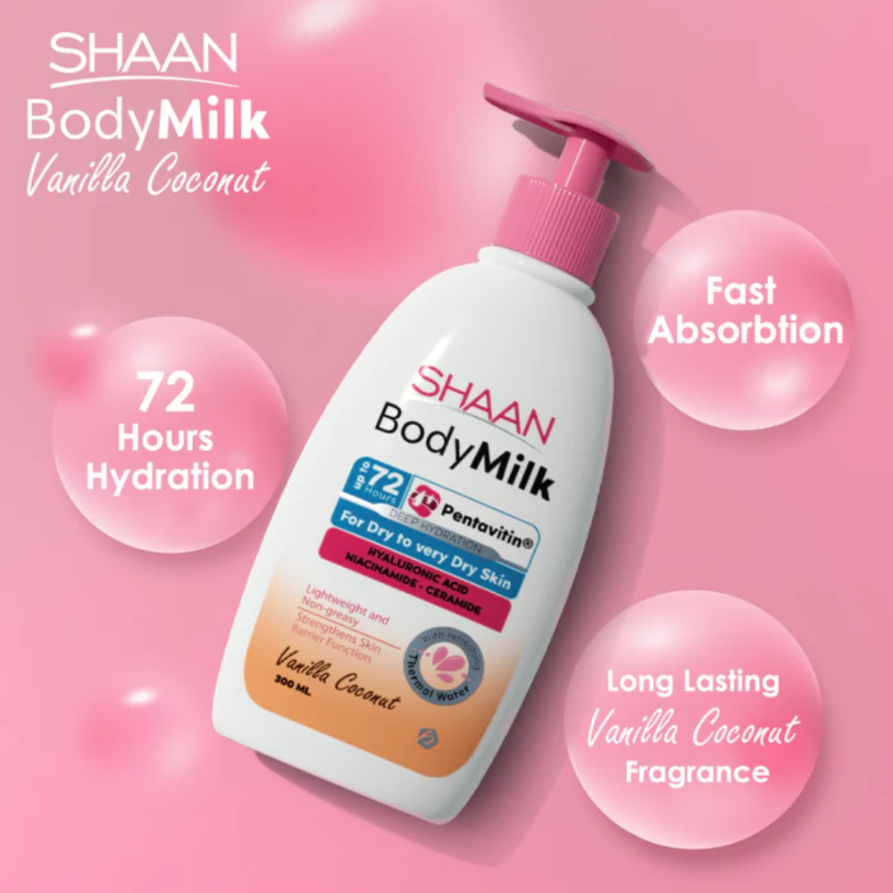 Shaan Body Milk Vanilla Coconut 300 ml - belamoon