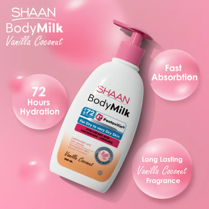 Shaan Body Milk Vanilla Coconut 300 ml - belamoon