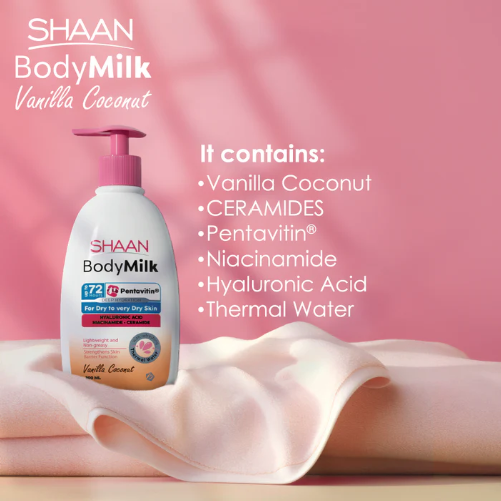 Shaan Body Milk Vanilla Coconut 300 ml - belamoon