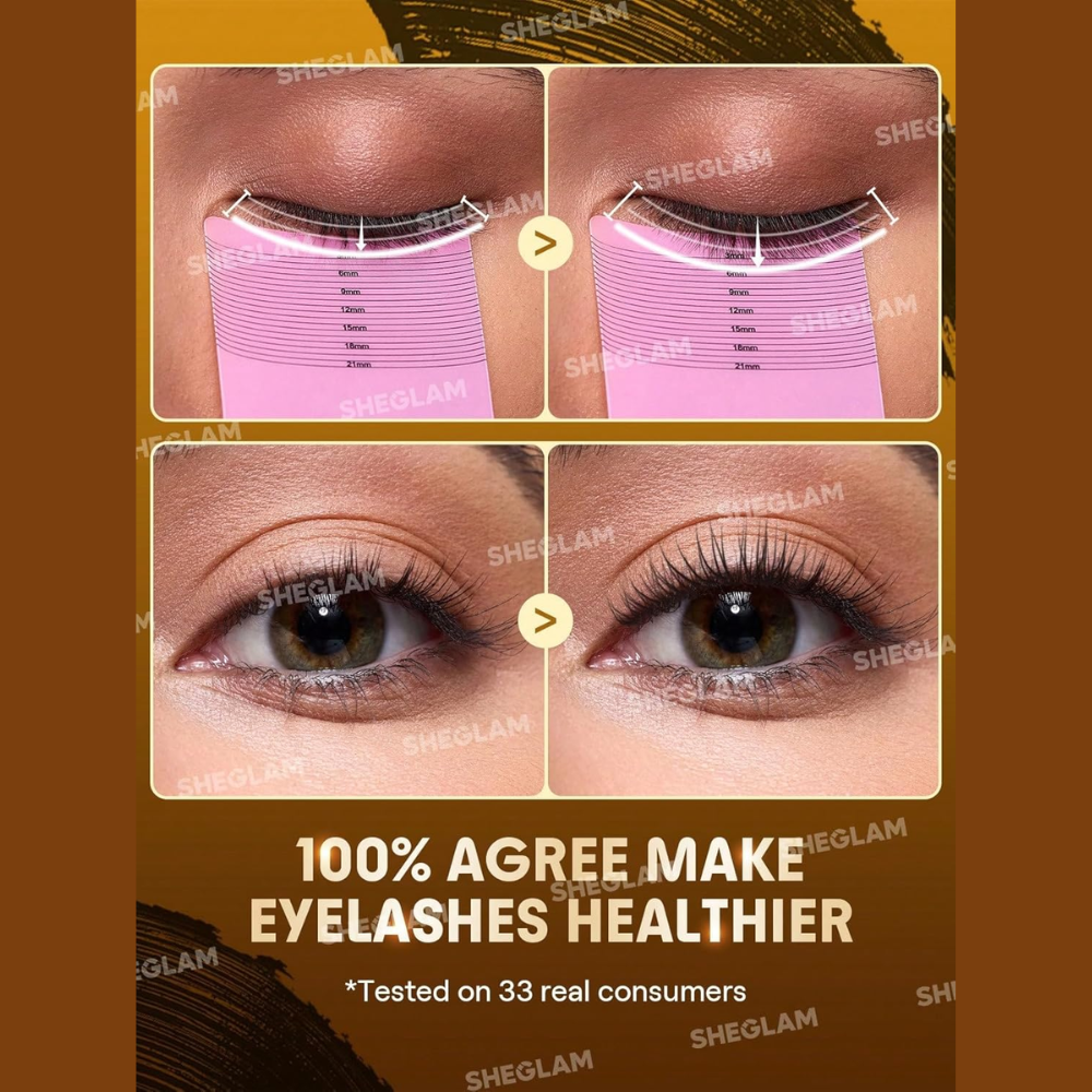 Sheglam 24K Multi Effect Waterproof Black Mascara showing the sleek black tube and brush for voluminous lashes.