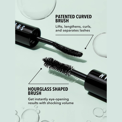 Sheglam All-In-1 Volume & Length Mascara tube with a black and gold design, showcasing the makeup product for enhanced lashes.