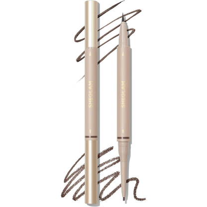Sheglam Brows On Demand 2-in-1 brow pencil and spoolie for precise eyebrow shaping and definition in black.