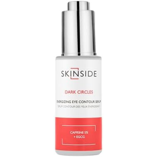 Skinside eye contour serum with caffeine in a 20ml bottle, designed for eye care and reducing puffiness and dark circles.