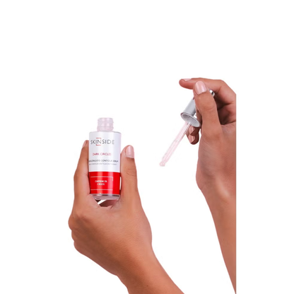 Skinside eye contour serum with caffeine in 20ml bottle, designed for eye care and reducing puffiness and dark circles.