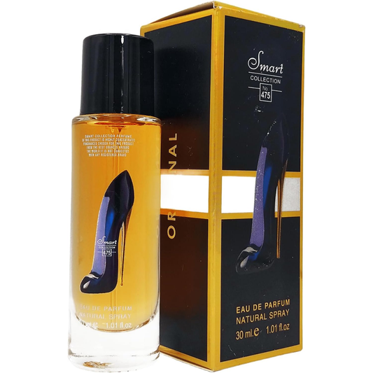 Smart Collection No.475 Eau de Parfum 30ml bottle, elegant glass perfume container with a sleek design.