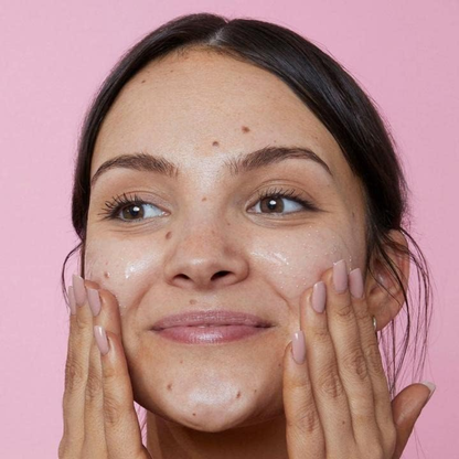 Soap & Glory Face Soap and Clarity 3-in-1 Vitamin C facial wash in a 350ml bottle with a pump dispenser.