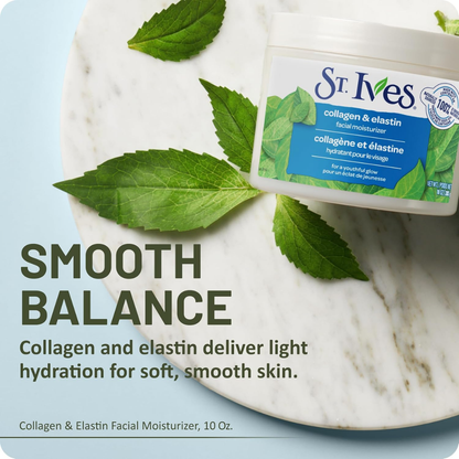 St. Ives Renewing Collagen & Elastin Facial Moisturizer – Firming & Hydrating Face Cream 283g