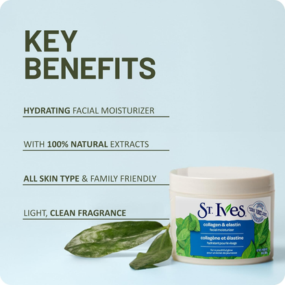 St. Ives Renewing Collagen & Elastin Facial Moisturizer – Firming & Hydrating Face Cream 283g