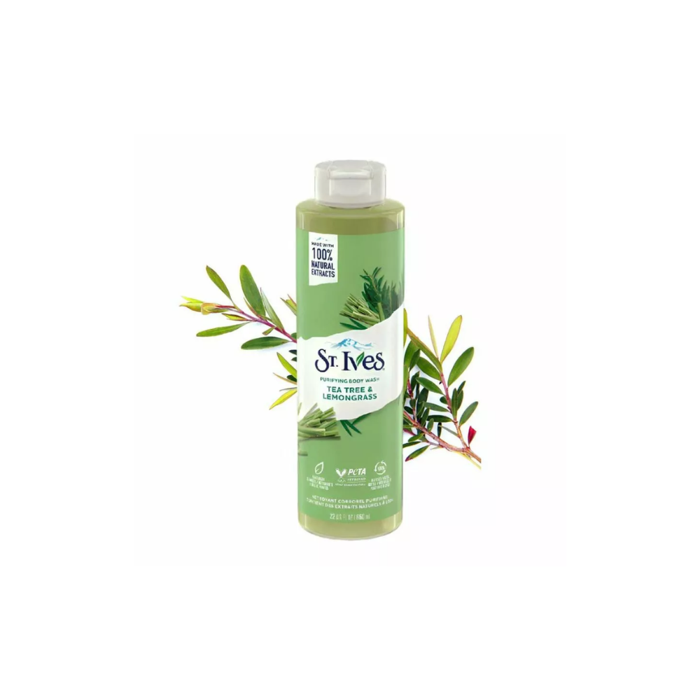 St Ives Body Wash Purifying Tea Tree & Lemongrass  650ml - belamoon
