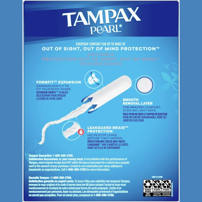 Tampax Pearl Plastic Super Plus Tampons, Unscented 18 each (Pack of 1)