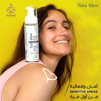 Tetra Glow Sensitive Zone Whitening Foam Cleanser 200 ml