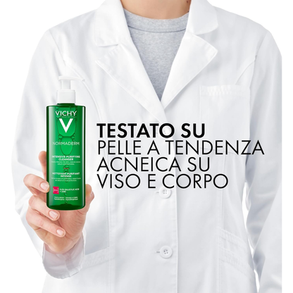 Vichy Normaderm Phytosolution Intensive Purifying Cleansing Gel in a 400ml bottle, suitable for facial skin care.