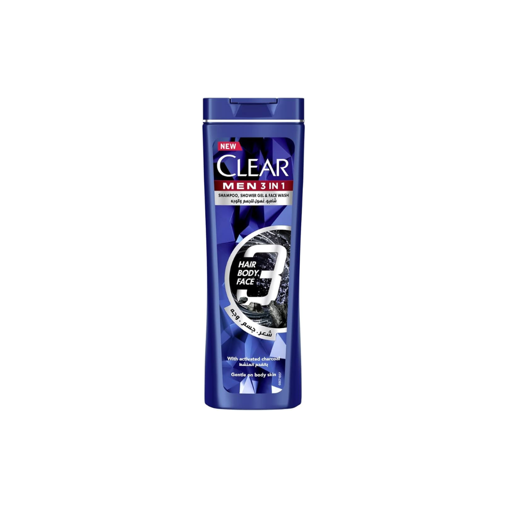 CLEAR MEN 3 IN 1 for Hair, Body & Face 550 ml