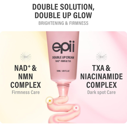 Epii Double Up Cream with NAD+, NMN, TXA & Niacinamide for Brightening & Firmness - 50ml