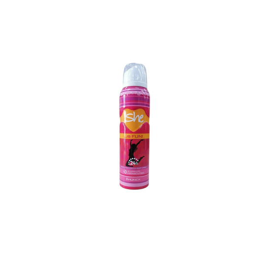 She deodorant spray is  fun 150ml
